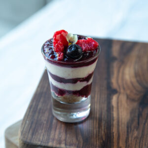 Cheesecake de citricos con frutos rojos